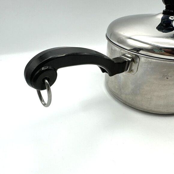 FARBERWARE 2 Qt Saucepan Pot Handle With Lid Aluminum Clad Stainless USA - Picture 4 of 11